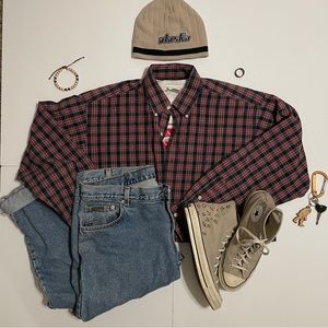 Vintage Ralph Lauren Polo Men's Blake Flannel Shirt Size L Red/Black Plaid L